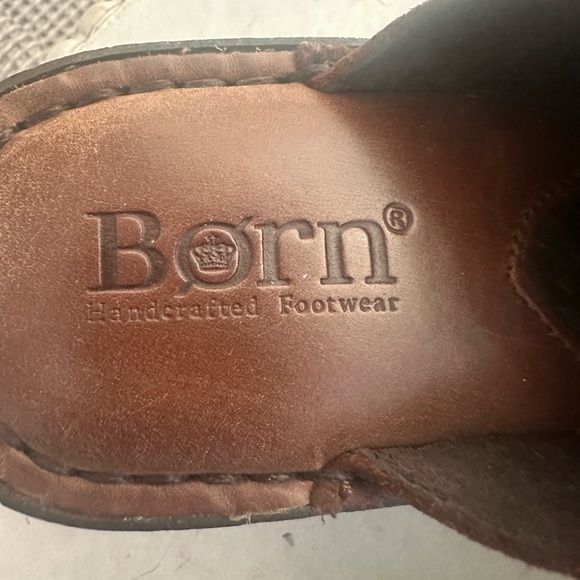 Børn Brown Leather Ellendale Cigaro Clog Slip On Size 6 - Picture 4 of 6